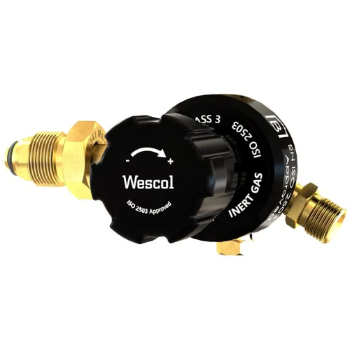 Wescol Argon Plugged Single Stage Gas Regulator Side Entry