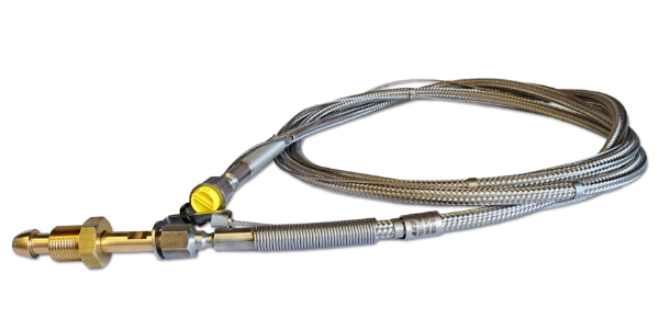 3 meter Oxygen High Pressure Gas Hose with Anti-Whip BS-3 x 1/4" NPT