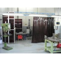 Welding Curtains Bronze EN1598, EN ISO 25980 in use 