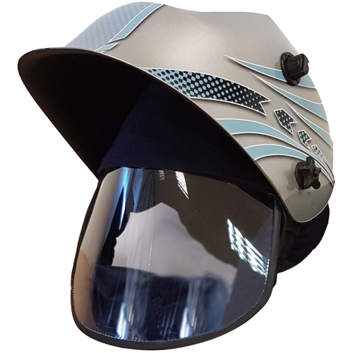 Max-Arc® MK6000 Silver/Blue Auto-Dark Grinding Helmet