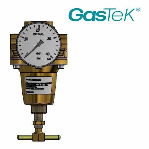 GasTek® GT4010 In-Line Inert Single Stage Horizontal Flow Bottom Valve 0-10 Bar Outlet 3/4"NPT 