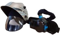 Max-Arc® MK6000 Silver with Blue Auto Dark Grinding Helmet MK11 PAPR