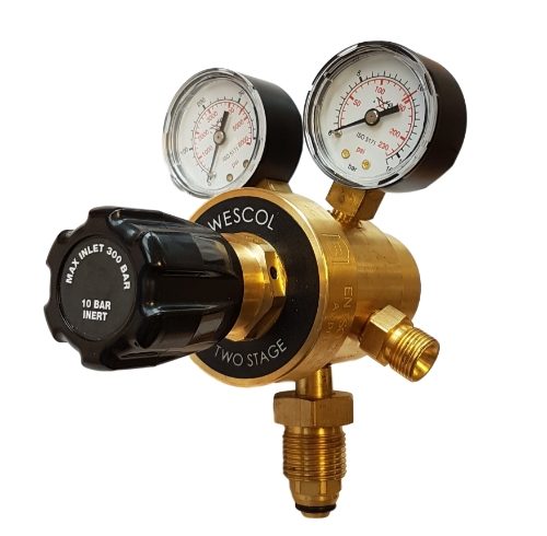 Wescol Two Stage Argon Gas Regulator 10 Bar Outlet