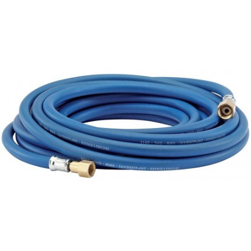 Oxygen Hose 10mm (3/8") x 5m with Fittings-Swaged