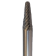 3 x 13 Conical Rounded End Carbide Burr Diamond Cut 6mm Shank