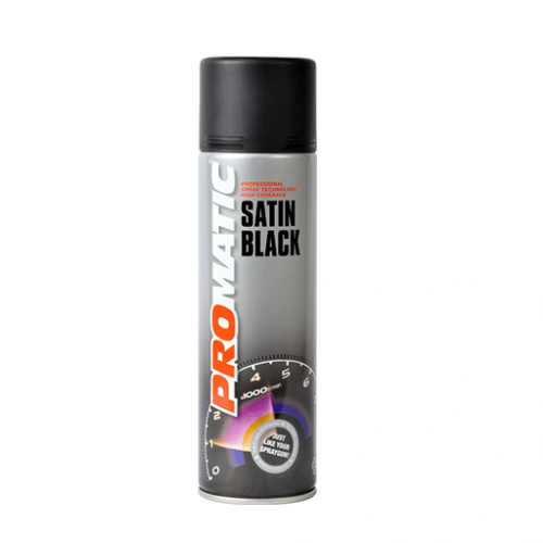 Promatic Satin Black Aerosol Can (500ml)