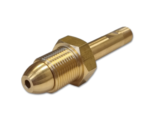 Brass BS3 Nut & Connector 65mm long x ¼" NPT