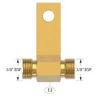 0315012 3/8" BSP RH Male to 3/8" BSP R/H Male with 1/2" Lug Connection