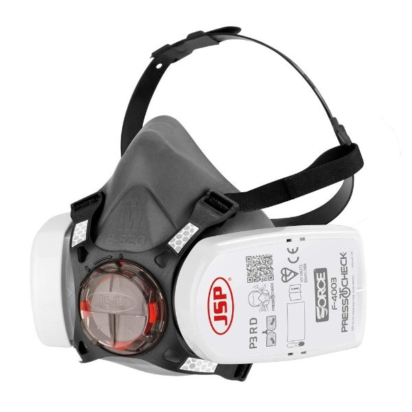 JSP Force 8 Size Medium Half Mask c/w Press to Check P3 Filters BHT0A3-0L5-N00