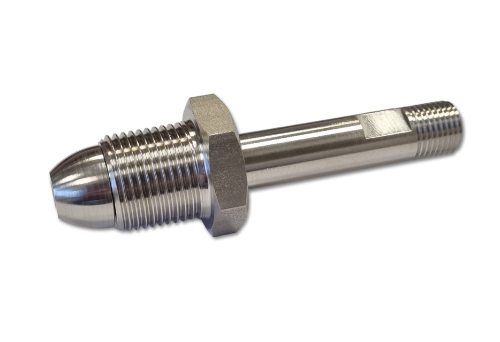 Stainless Steel BS3 Nut & Connector 120mm long x ¼" NPT