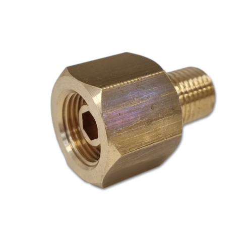 GasTek® 1/4" NPT Male to 3/8" BSP Female 300 Bar Rated Brass Adaptor