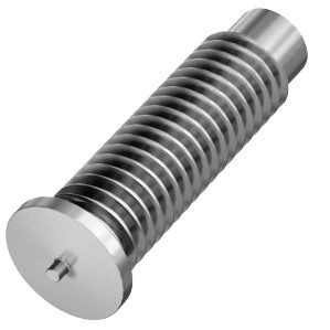 Stainless steel threaded welding studs with dog point
