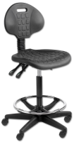 Fully Ergonomic Industrial PU Welders Chair 550-800mm Foot Rest
