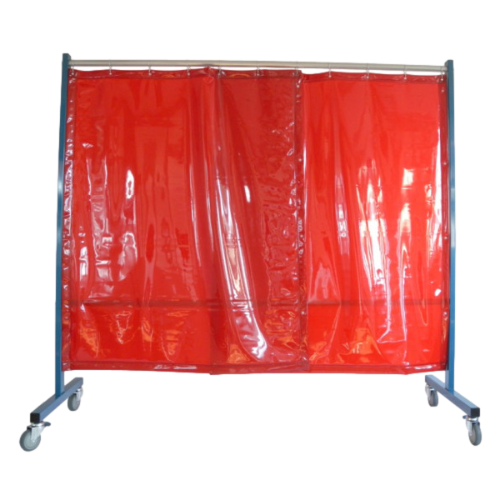 Realguard Red Extra Heavy-Duty Portable Welding Screen with Castors