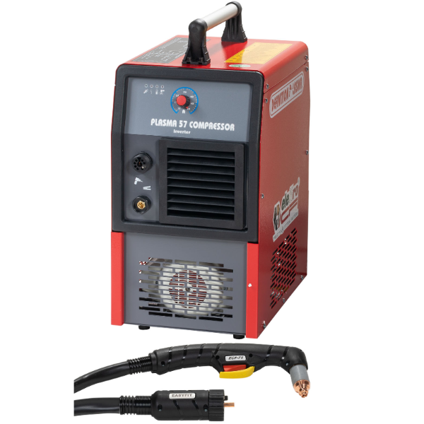 Elettro Plasma Cutter 57 with Built-In Compressor 415V and ECF-71 4 Metre Plasma Cutting Torch with EASY FIT Connection