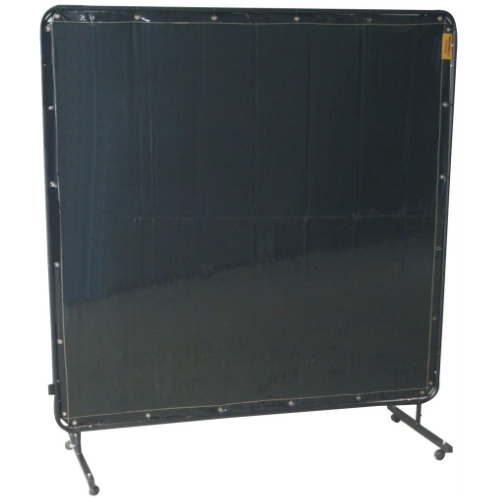 Grey Portable Welding Screen Green with Frame & Castors