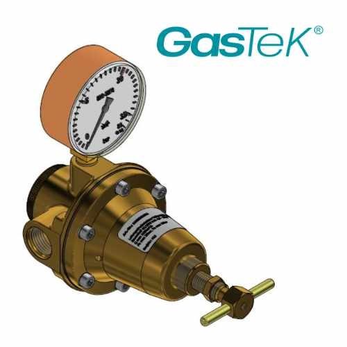 GasTek® GT4035 In-Line Hydrogen Single Stage Horizontal Flow Front Valve 0-35LPM 3/4"NPT In/Outlet