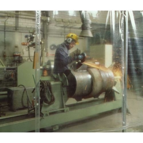 Grinding Bays with Protective Clear Curtains