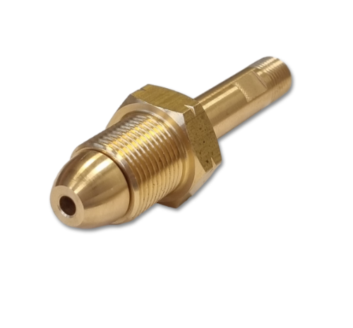 Brass BS4 Nut & Connector 65mm long  x ¼" NPT