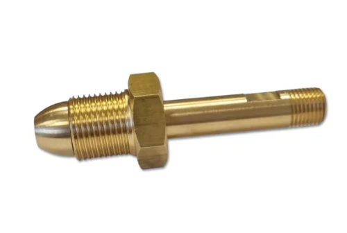 Brass CGA 580 Nut & Connector (100mm long con) ¼" NPT