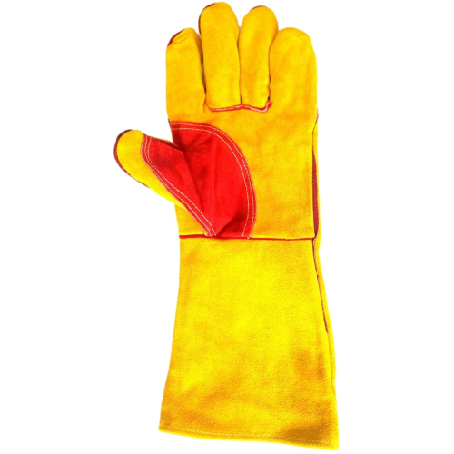 Premium Gold MIG Welding Gloves with Reinforced Palm