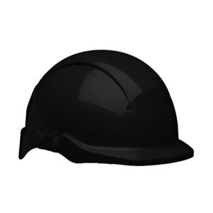 Black Shock Safety Hard Hat c/w Headgear KS9010