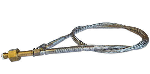 Hydrogen Chloride 2mtr High Pressure Gas Hose with Anti-Whip BS-6 x 1/4" NPT