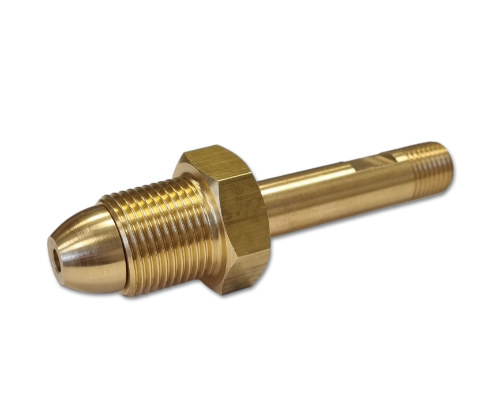 Brass BS3 Nut & Connector 85mm long x ¼" NPT