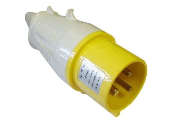 110 Volt 32 AMP 3-Pin Yellow Plug