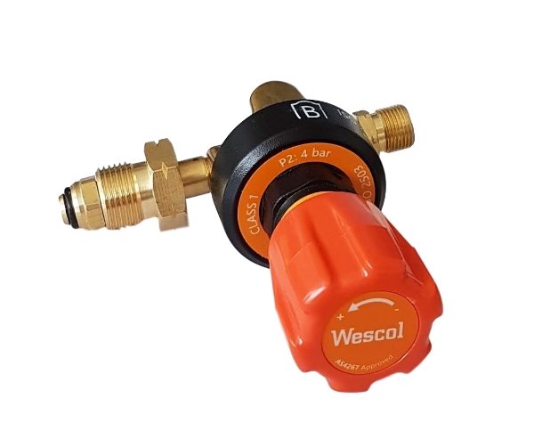 Wescol Propane Plugged Regulator - Side Entry
