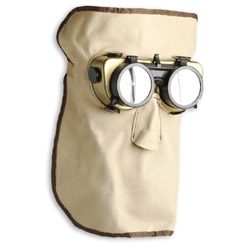 Leather Monkey Mask with Flip-Up Goggles 30cm