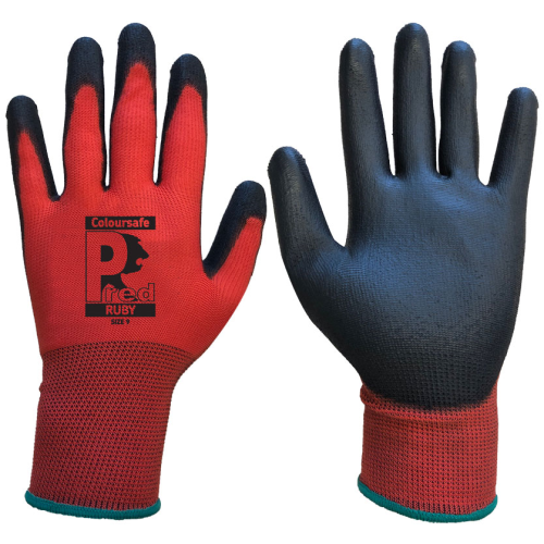 Pred PU Ruby General Handling Gloves (Cut Level 1)
