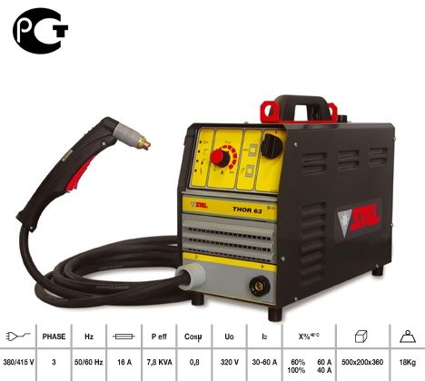 Thor 63 Plasma Cutter 415V Package with No 1 Torch