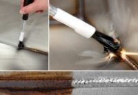 Weld cleaning on stainless steel by Max-Arc Weldbrush