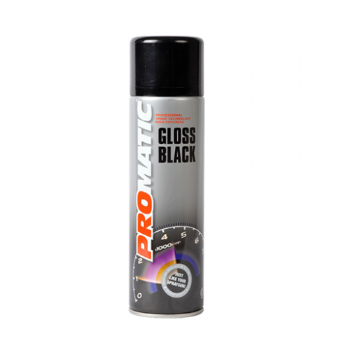 Promatic Gloss Black Aerosol Can (500ml)