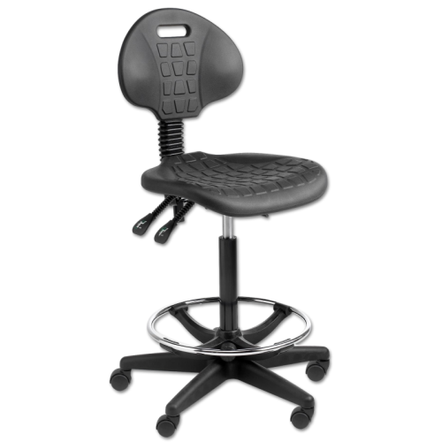 Fully Ergonomic Industrial Welders Chair Foot Rest